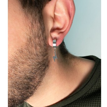 Jt Unisex μονό σκουλαρίκι κρίκο κλιπ με διάφορα σχέδια