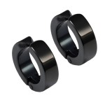 Jt Unisex ατσάλινα σκουλαρίκια κρίκοι με κλιπ / cuff