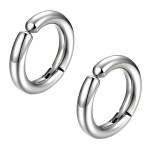 Jt Unisex σκουλαρίκια κρίκοι με κλιπ ατσάλι Jt Unisex σκουλαρίκια κρίκοι με κλιπ ατσάλι