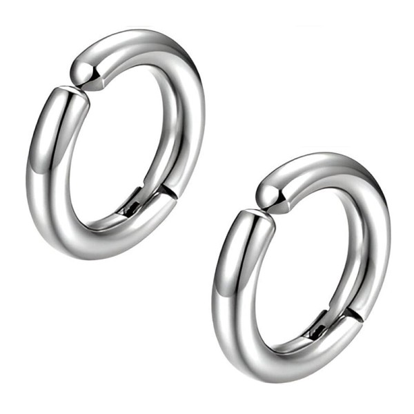 Jt Unisex σκουλαρίκια κρίκοι με κλιπ ατσάλι Jt Unisex σκουλαρίκια κρίκοι με κλιπ ατσάλι
