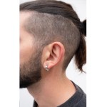 Jt Unisex ατσάλινα σκουλαρίκια κρίκοι με κλιπ / cuff Jt Unisex ατσάλινα σκουλαρίκια κρίκοι με κλιπ / cuff