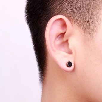 Jt Unisex ατσάλινα σκουλαρίκια μαγνητικά τάπα χωρίς τρύπα