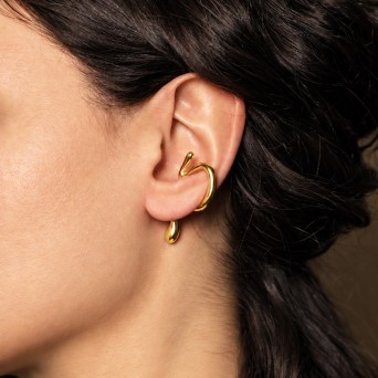 Jt Μίνιμαλ Ατσάλινο Sculptural Ear Cuff Σκουλαρίκι