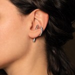 Jt Μίνιμαλ Ατσάλινο Sculptural Ear Cuff Σκουλαρίκι Jt Μίνιμαλ Ατσάλινο Sculptural Ear Cuff Σκουλαρίκι
