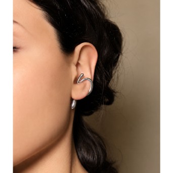 Jt Μίνιμαλ Ατσάλινο Sculptural Ear Cuff Σκουλαρίκι
