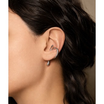 Jt Μίνιμαλ Ατσάλινο Sculptural Ear Cuff Σκουλαρίκι