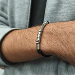 Jt Unisex Μαύρο Βραχιόλι Μυστικό Μήνυμα σε Μορς Κώδικα Ατσάλι Jt Unisex Μαύρο Βραχιόλι Μυστικό Μήνυμα σε Μορς Κώδικα Ατσάλι