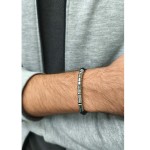 Jt Unisex Μαύρο Βραχιόλι Μυστικό Μήνυμα σε Μορς Κώδικα Ατσάλι Jt Unisex Μαύρο Βραχιόλι Μυστικό Μήνυμα σε Μορς Κώδικα Ατσάλι