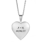Jt Προσωποποιημένο κολιέ μικρή καρδιά για φωτογραφία ατσάλι