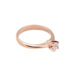 Jt Μονόπετρο δαχτυλίδι σε ροζ χρυσό 14Κ και ζιργκόν 4,5mm