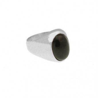 RNG Ανδρικό ασημένιο δαχτυλίδι με όνυχα, ιδανικό σεβαλιέ