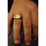 Jt Ανδρικό ασημένιο δαχτυλίδι σφραγίδα Μέγας Αλέξανδρος