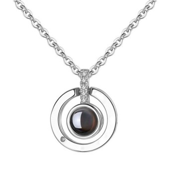 Jt Πρωτότυπο ατσάλινο κολιέ "Σ' αγαπώ" σε 100 γλώσσες