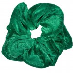 AD Χειροποίητο εντυπωσιακό πράσινο βελούδινο scrunchie