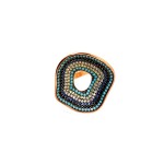 VFJ Ασημένιο δαχτυλίδι κύκλοι με πολύχρωμα ζιργκόν