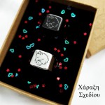 JT Ατσάλινο unisex δαχτυλίδι τετράγωνο με επιλογή χάραξης