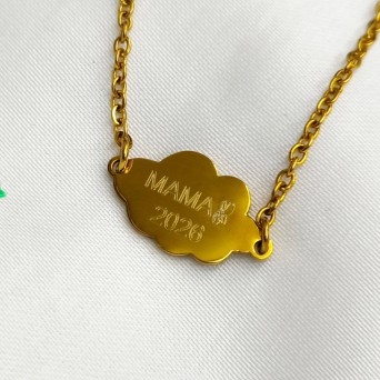 Jt Ατσάλινο Βραχιόλι Συννεφάκι (και με χάραξη)