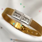 JT Unisex ατσάλινο βραχιόλι mesh milanese με πλάκα για χάραξη JT Unisex ατσάλινο βραχιόλι mesh milanese με πλάκα για χάραξη