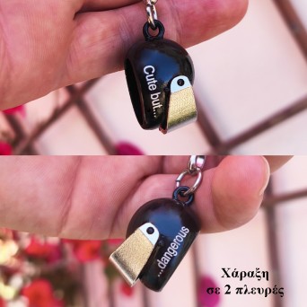 Jt Προσωποποιημένο Μπρελόκ Κράνος Μοτοσυκλέτας Ατσάλινο