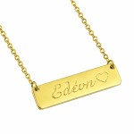 Jt Unisex ατσάλινο κολιέ ταυτότητα με επιλογή χάραξης