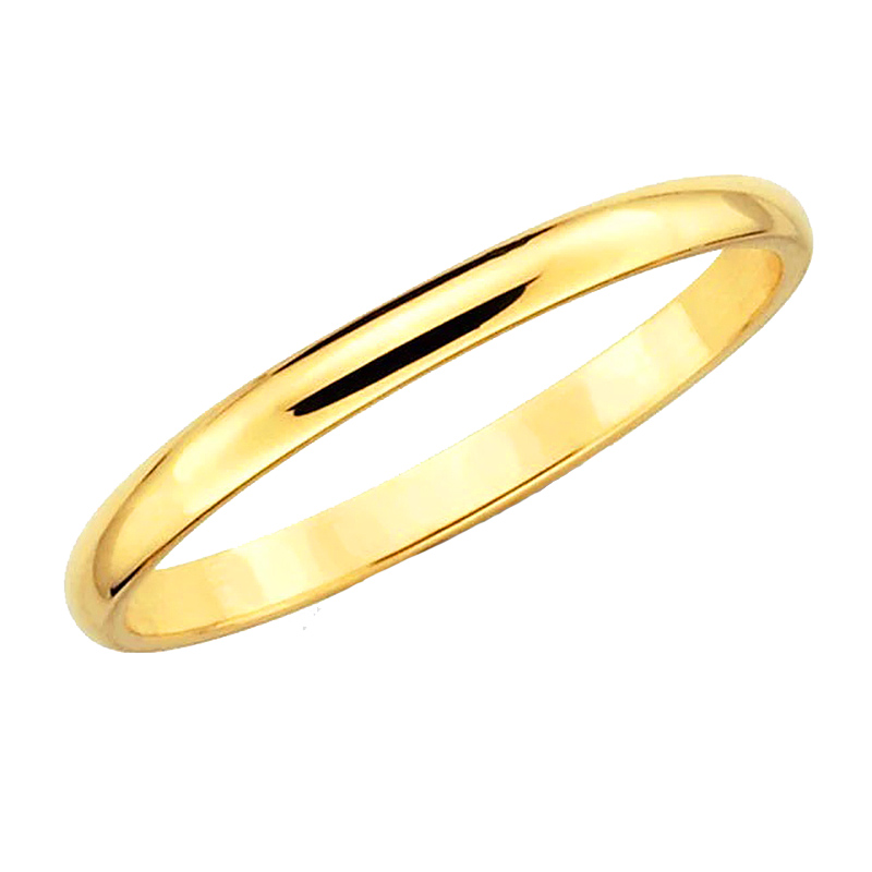 AD Unisex κλασικό σκέτο ατσάλινο δαχτυλίδι βέρα Χρυσό