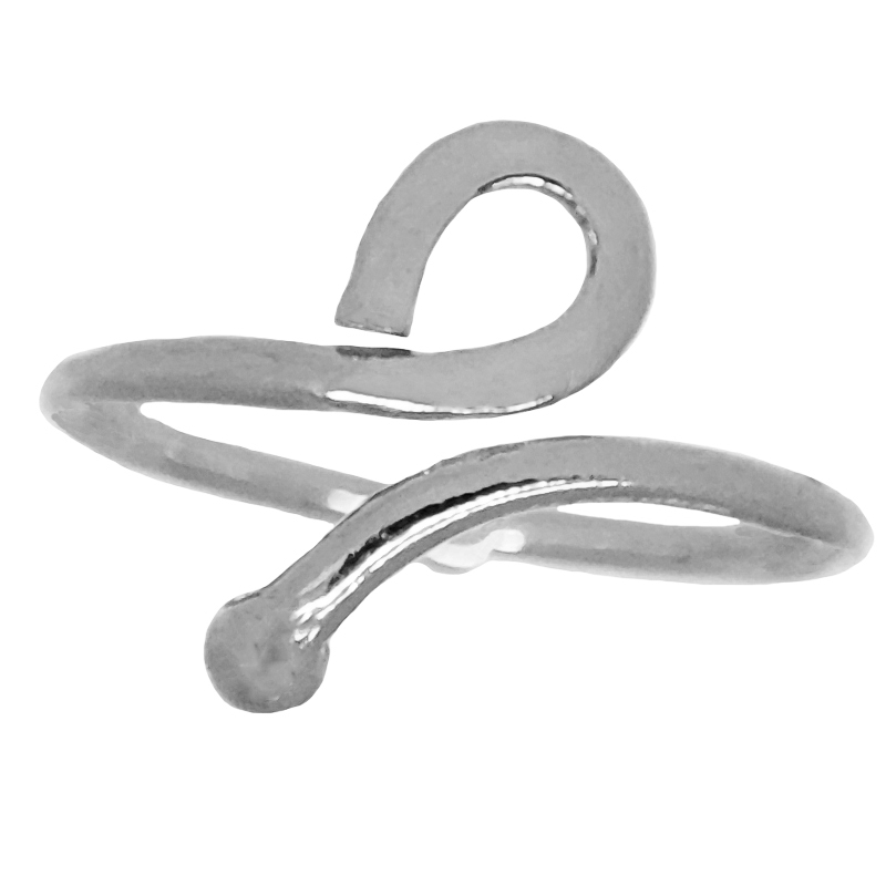 Jt Ασημένιο δαχτυλίδι ποδιού/ακροδάχτυλου με κύκλο Ασημί