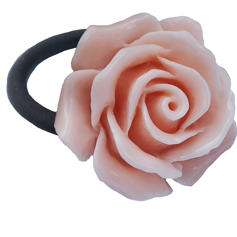 Jt Χειροποίητο ελαστικό δαχτυλίδι ανοιχτό τριαντάφυλλο 21mm Ροζ